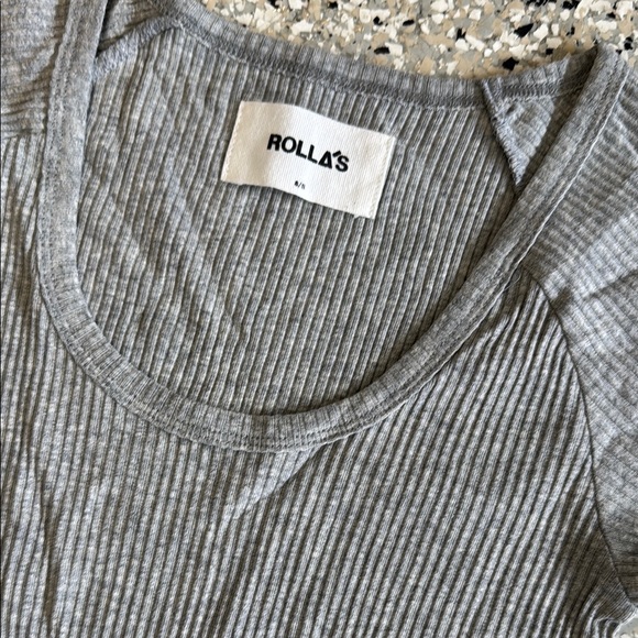 ROLLA'S Gray Ribbed Women's Top - Picture 2 of 6